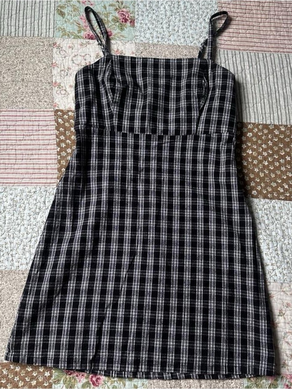 Hollister plaid square-neck mini dress